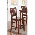 Wooden Imports Furniture BU-WC-MAH Buckland Counter Height Chair with Wood Seat - Mahogany BUS-MAH-W